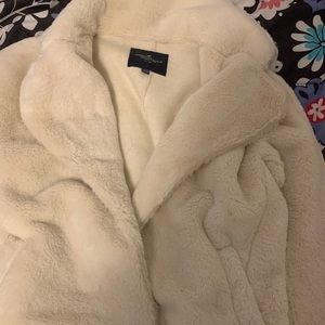 american eagle fuzzy coat